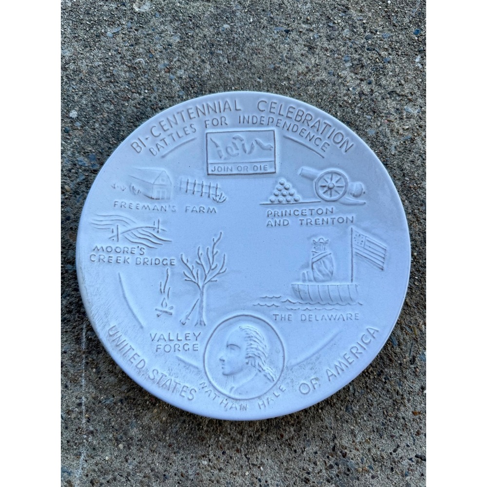 Frankoma 1974 Bicentennial Celebration Plate Battles for Independence 8.25"